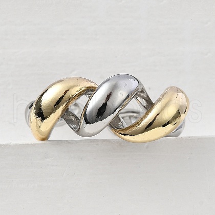 Brass Open Cuff Rings RJEW-D313-05PG-1