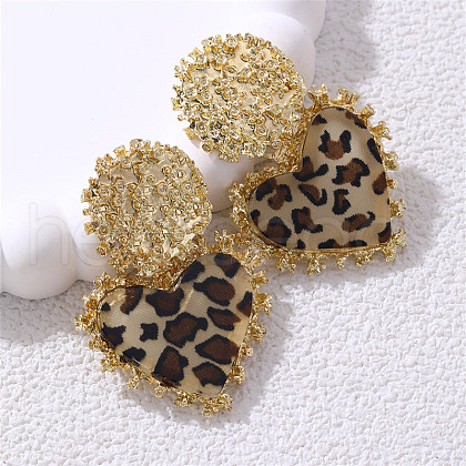 Alloy Acrylic Dangle Stud Earrings EJEW-V009-01G-02-1