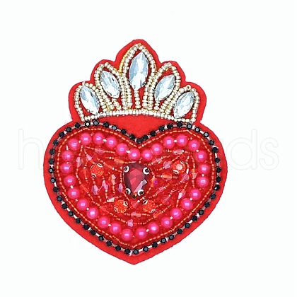 Heart Beading Sequin Rhinestone Costume Accessories WG45904-07-1
