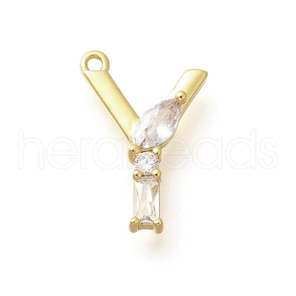 Brass Micro Pave Cubic Zirconia Pendants KK-M310-01G-25-1