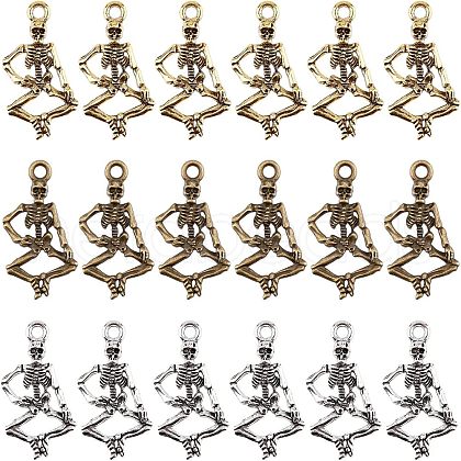 SUPERFINDINGS 180Pcs 3 Style Punk Alloy Pendants FIND-FH0001-23-1
