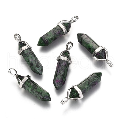 Natural Ruby in Zoisite Double Terminated Pointed Pendants G-F295-04N-1