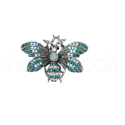Bee Alloy Rhinestone Brooch PW-WGAD9CF-03-1