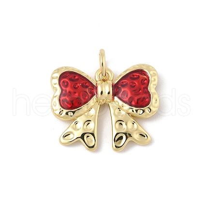 Brass Enamel Pendants KK-Q039-13G-1