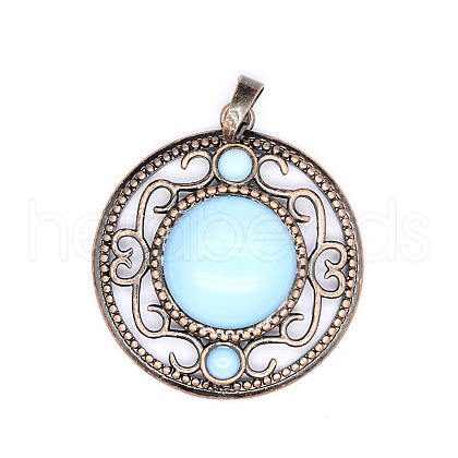 Retro Hollow Opalite Pendants PW-WG205B0-06-1