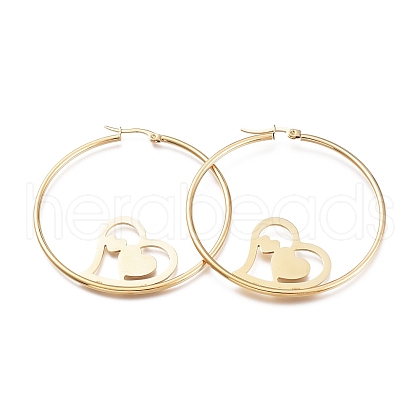 304 Stainless Steel Hoop Earrings EJEW-E261-35G-1