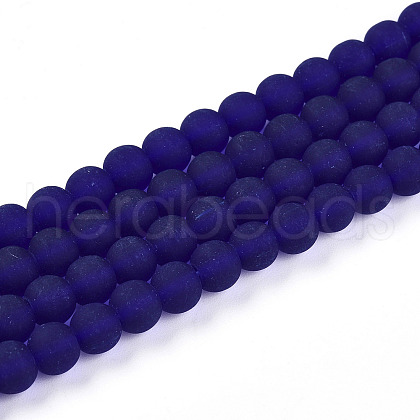 Transparent Glass Beads Strands GLAA-T032-T6mm-MD15-1