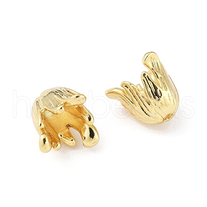 Brass Bead Caps KK-V015-23G-01-1