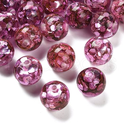 Transparent Resin with Paillette Beads RESI-G110-02C-1