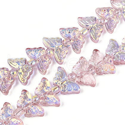 Transparency Electroplate Glass Beads Strands GLAA-T023-39A-03-1