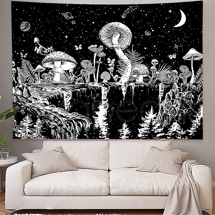 Mushroom Polyester Wall Tapestry MUSH-PW0001-106D-1