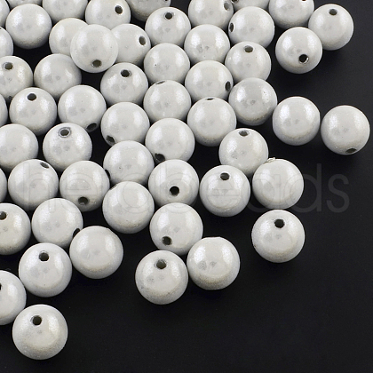Spray Painted Acrylic Beads MACR-Q154-8mm-001-1