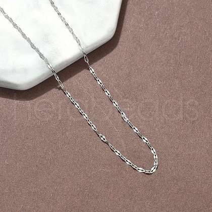 304 Stainless Steel Dapped Chain Necklaces NJEW-Z084-02P-03-1