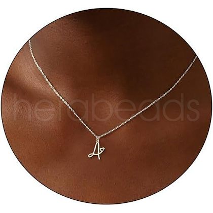 Fashionable Brass Letter Heart Pendant Necklaces for Women FS-WGD0E1D-27-1