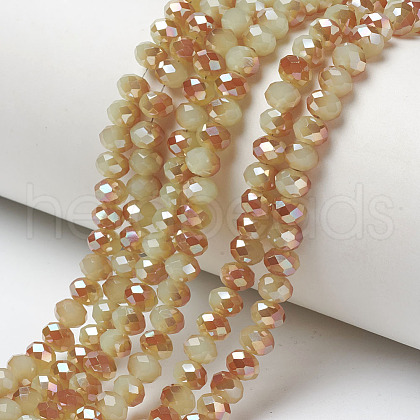Electroplate Glass Beads Strands EGLA-A034-J6mm-J04-1
