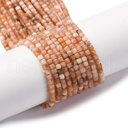 Natural Peach Moonstone Beads Strands G-RM250104-A3-1
