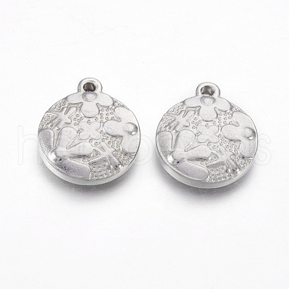 Non-Tarnish 201 Stainless Steel Pendants STAS-O118-47P-1