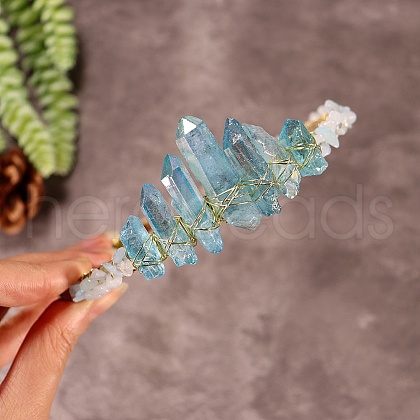 Natural Electroplated Crystal Hair Bands PW-WG6526D-26-1