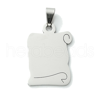 Non-Tarnish 201 Stainless Steel Pendants STAS-U003-07P-1