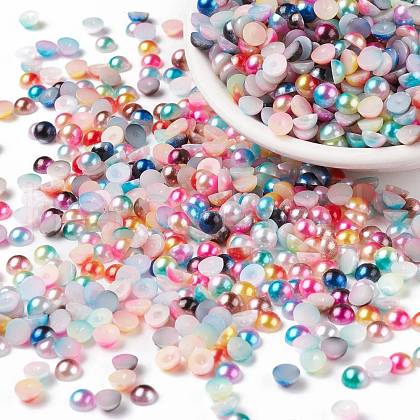 Imitation Pearl Acrylic Cabochons OACR-R063-6mm-M-1