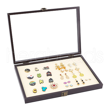 Wooden Badge Presentation Boxes CON-WH0094-40-1