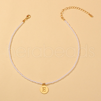 Round Plastic Pearl Beaded Necklaces FS-WG7BB5B-05-1