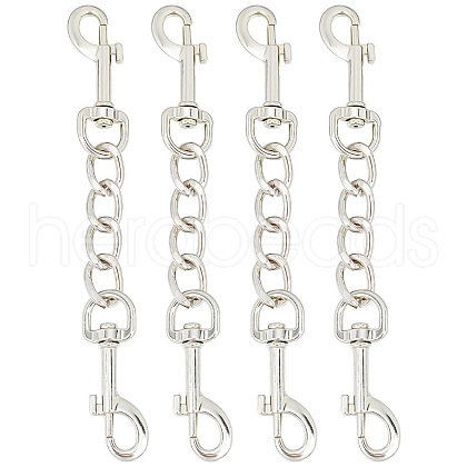 GOMAKERER 4Pcs Alloy Double Swivel Clasps FIND-GO0001-81P-1