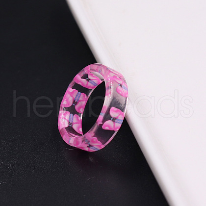 Transparent Resin Finger Rings WGC4E19-25-1
