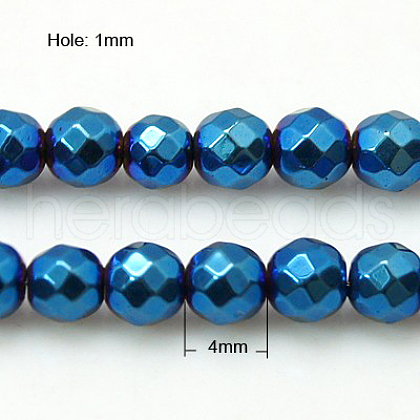 Non-Magnetic Synthetic Hematite Beads Strands G-C018-4mm-1