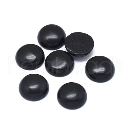 Natural Obsidian Cabochons G-G788-C-05-1
