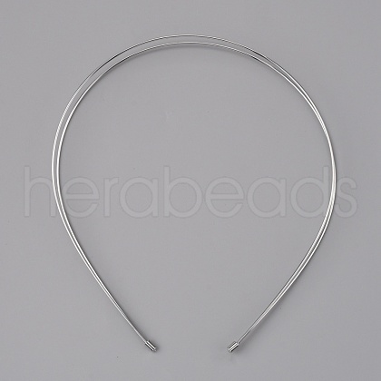 Alloy Double Hair Band Findings AJEW-WH0304-25A-P-1