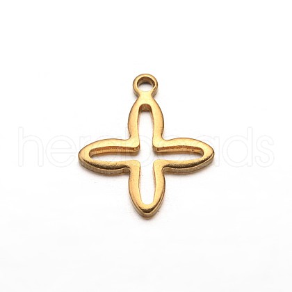 304 Stainless Steel Tiny Cross Charms STAS-M208-06-1