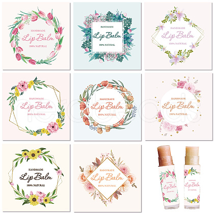 10 Sheets Paper Lip Balm Adhesive Label Stickers STIC-WH0026-019-1