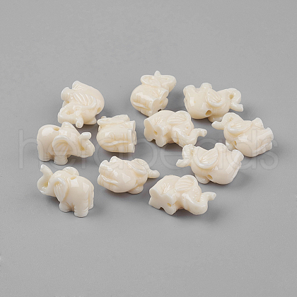 Elephant Resin Beads X-RESI-S046-07-1