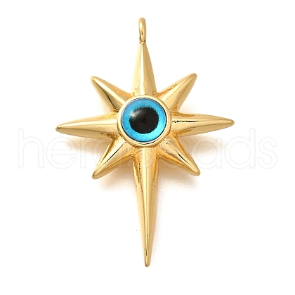 Brass Resin Pendants KK-U055-24G-1