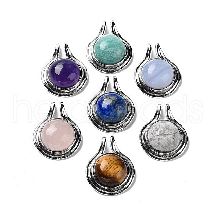 Natural Mixed Stone Pendants G-M405-06P-A-1