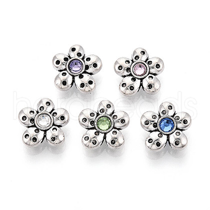 Tibetan Style Alloy Beads TIBE-N013-28AS-1