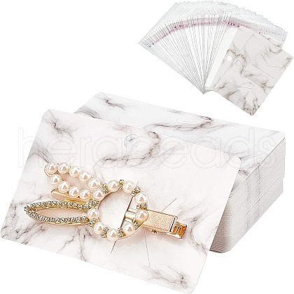 Marble Pattern Jewelry Display Paper Cards CDIS-PH0001-24-1
