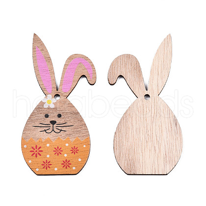 Single-Sided Printed Wood Big Pendants WOOD-N005-89-A02-1