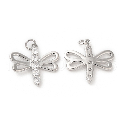 Brass & Cubic Zirconia Pendants KK-G468-34P-1