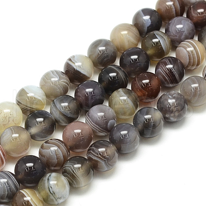 Natural Botswana Agate Beads Strands G-S150-24-8mm-1