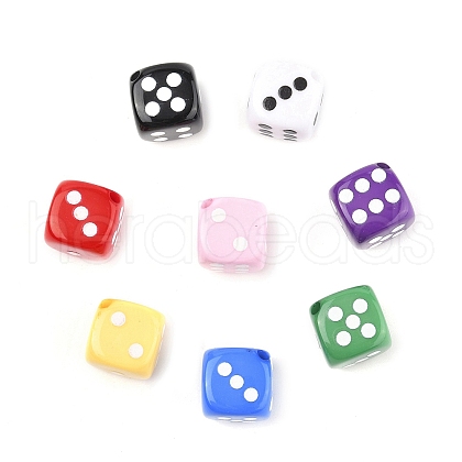 Spray Printed Opaque Acrylic Beads SACR-Z009-02-1