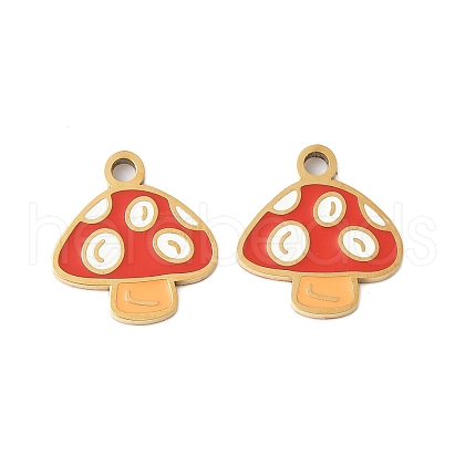 304 Stainless Steel Enamel Pendants STAS-R168-22G-02-1