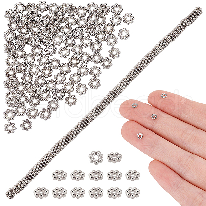 HOBBIESAY 304 Stainless Steel Spacer Beads STAS-HY0001-48P-1