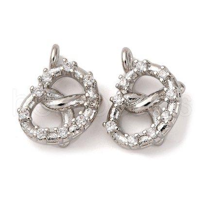 Brass Micro Pave Cubic Zirconia Pendants KK-P308-07P-1