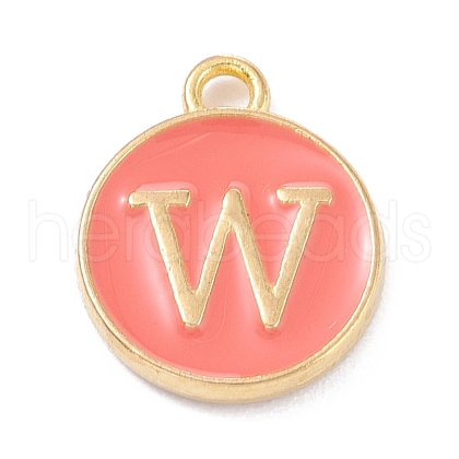 Golden Plated Alloy Enamel Charms X-ENAM-Q437-11W-1