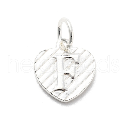925 Sterling Silver Heart with Capital Letter Charms STER-S009-13F-S-1