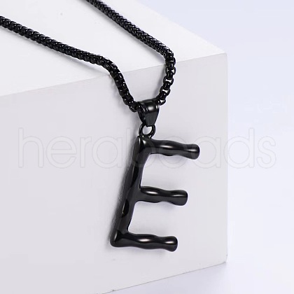 Stylish Stainless Steel Initial Pendant Necklaces SR1473-5-1