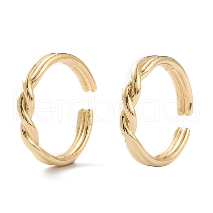 Brass Cuff Rings RJEW-H131-02G-1