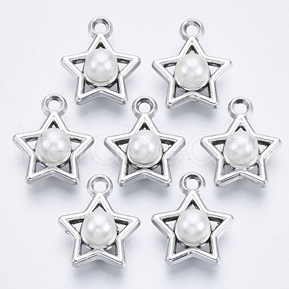 ABS Plastic Imitation Pearl Pendants OACR-R248-002P-1